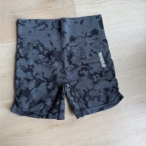 Gymshark Charcoal and Black Patterned Shorts